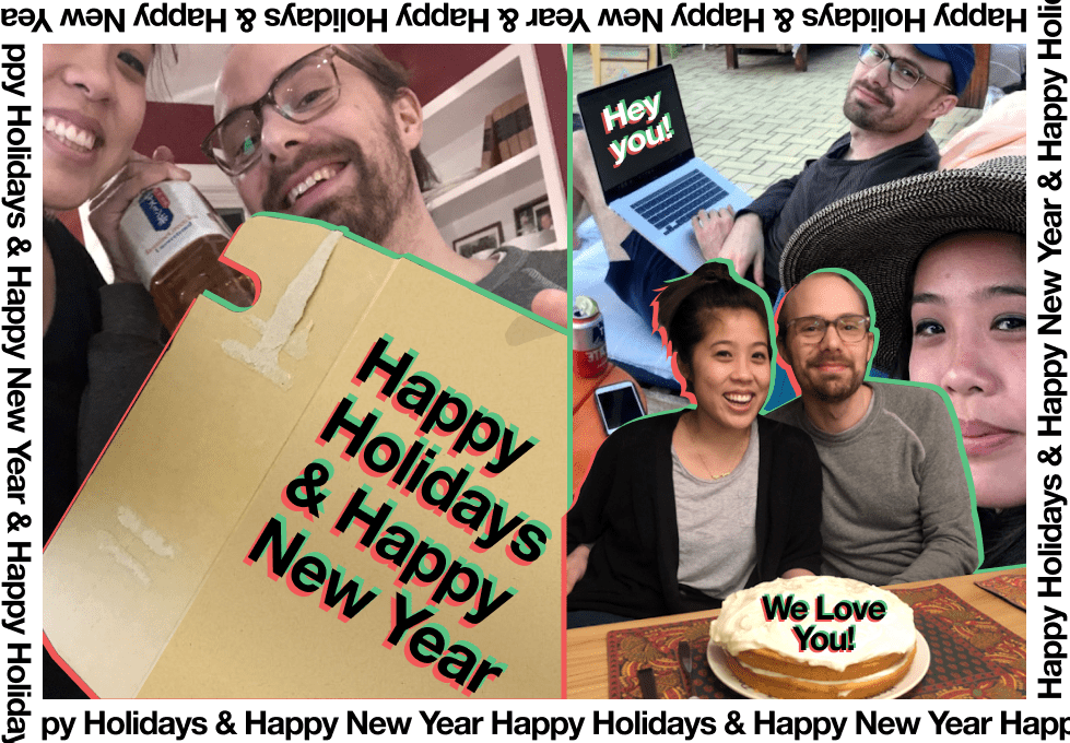 happy holidays, love Peter & Claire